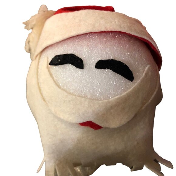 Two Vintage Handmade Craft Pieces Santa Head and Clothing Used - Picture 11 of 12